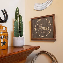 Load image into Gallery viewer, Custom Barbwire Sign- Great for a wedding gift or nursery sign!