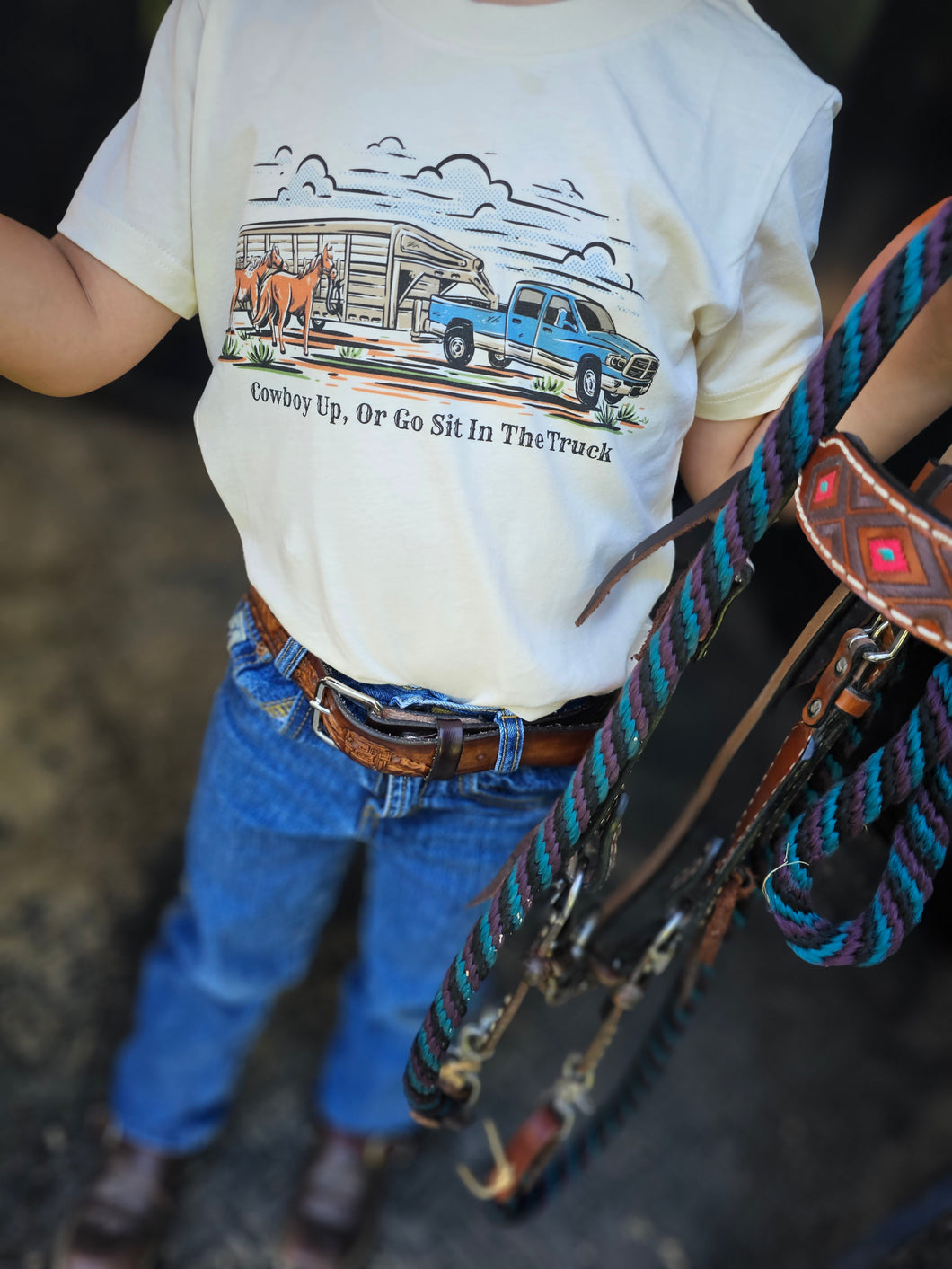 Camiseta juvenil Cowboy Up