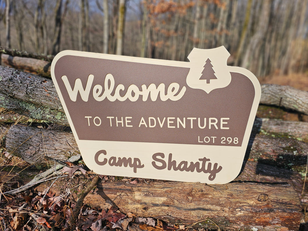 Camp/Cabin Sign- National Park-Weatherproof!