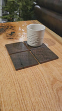 Load and play video in Gallery viewer, Barnwood Coaster Set (4)
