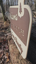 Cargar y reproducir el video en el visor de la galería, Camp/Cabin Sign- National Park-Weatherproof!
