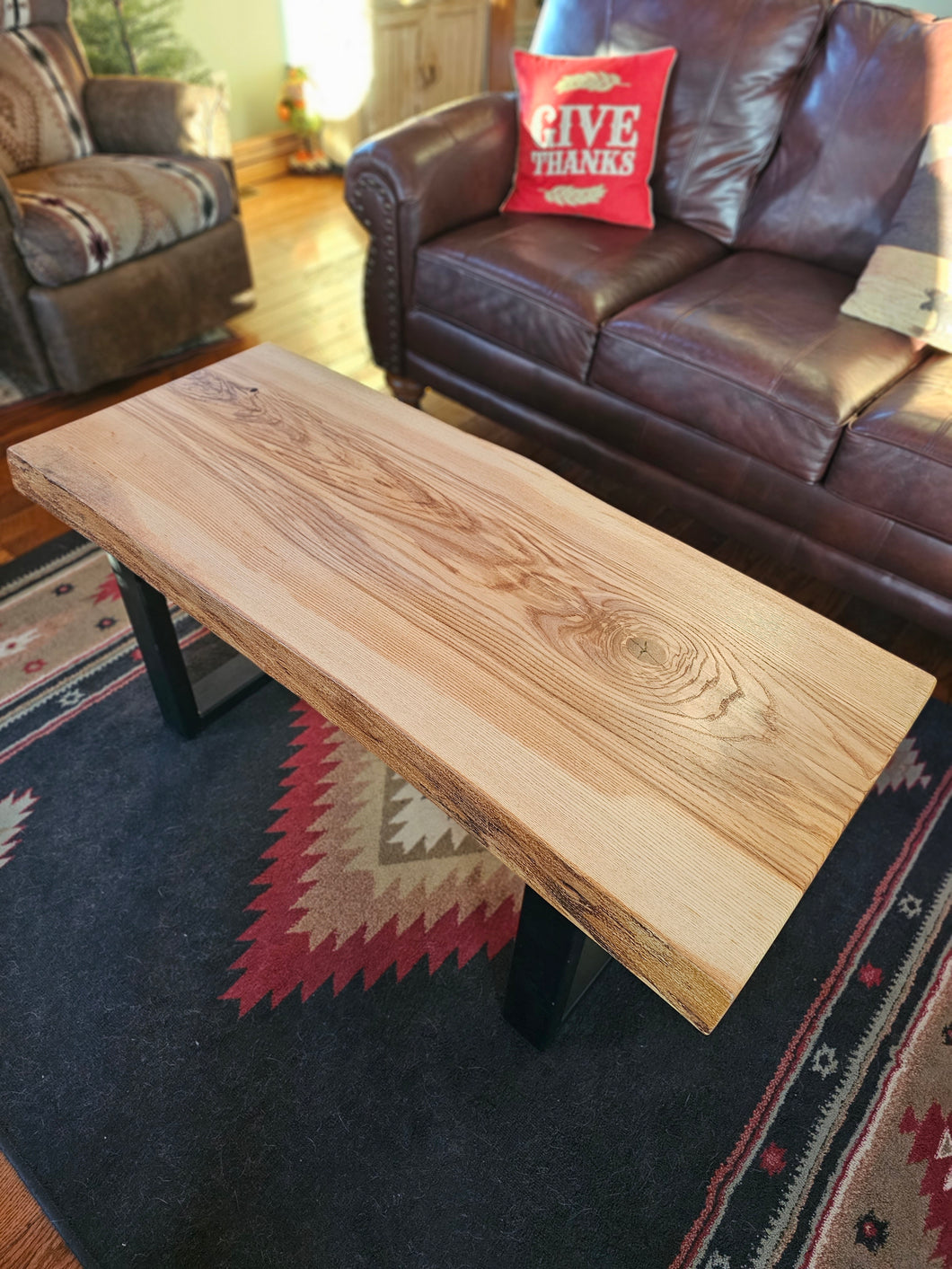 Live edge Hickory Coffee Table