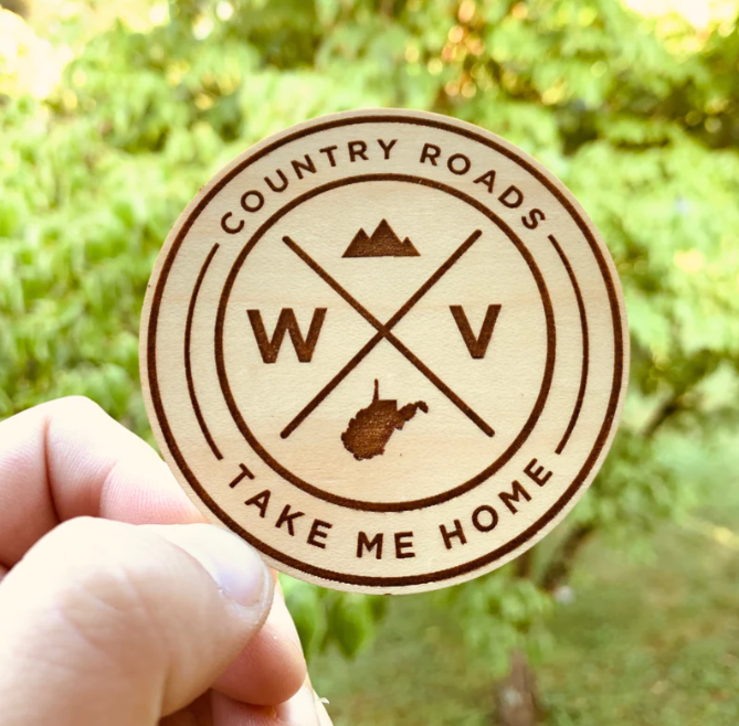 WV Seal Wooden Sticker