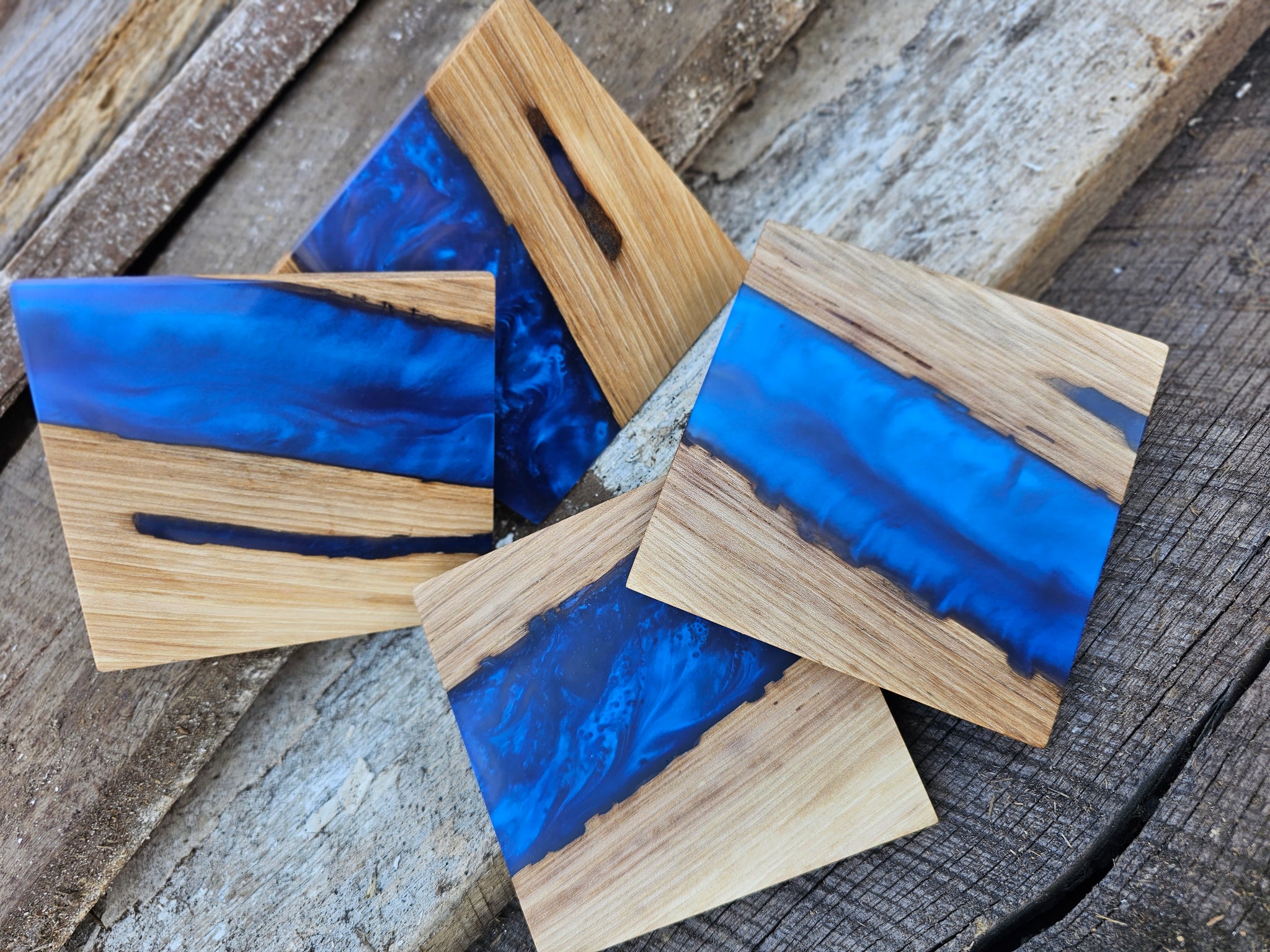 Wood & Epoxy Coasters – The Weeping Willow Farm