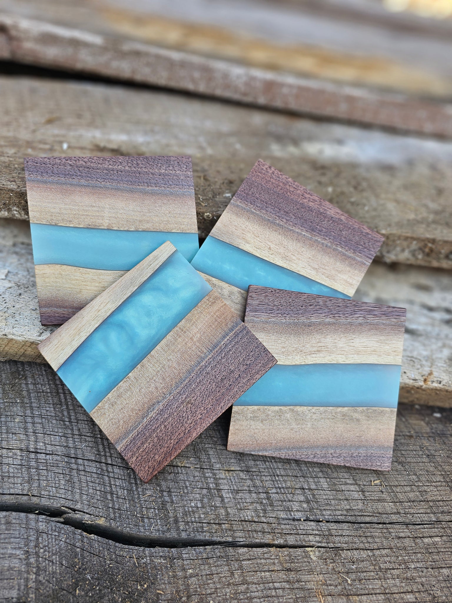 Wood & Epoxy Coasters – The Weeping Willow Farm