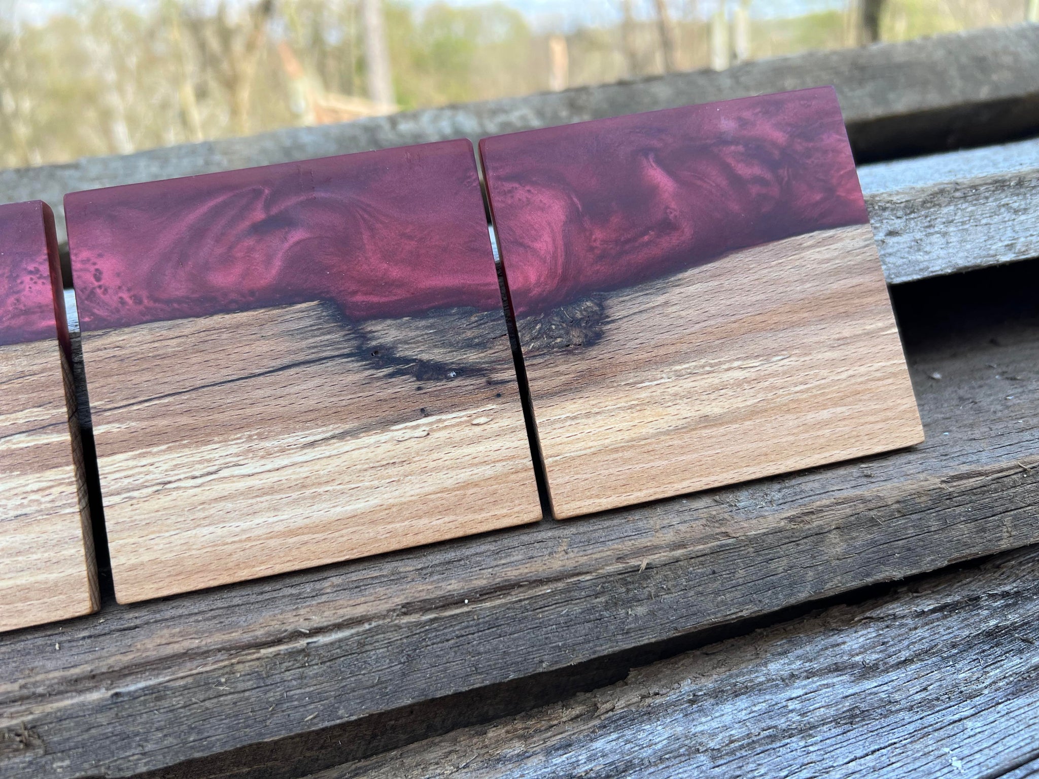 Wood & Epoxy Coasters – The Weeping Willow Farm